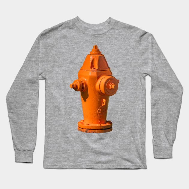 Orange Clow F2500 Fire Hydrant Long Sleeve T-Shirt by Enzwell